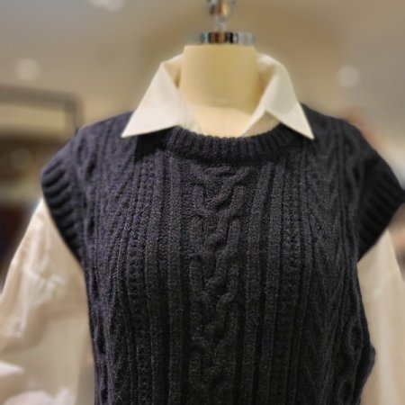 숏 니트 베스트