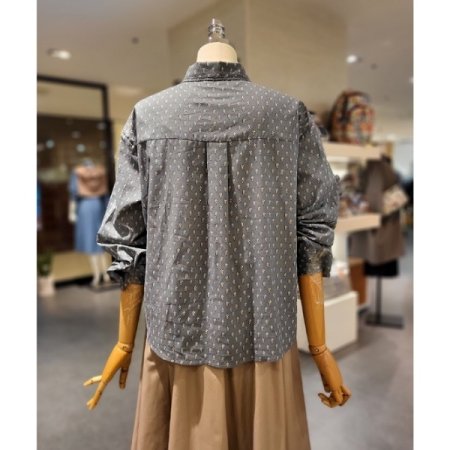 이중카라넥 블라우스