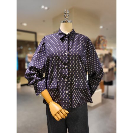 이중카라넥 블라우스