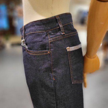 배색 데님 팬츠