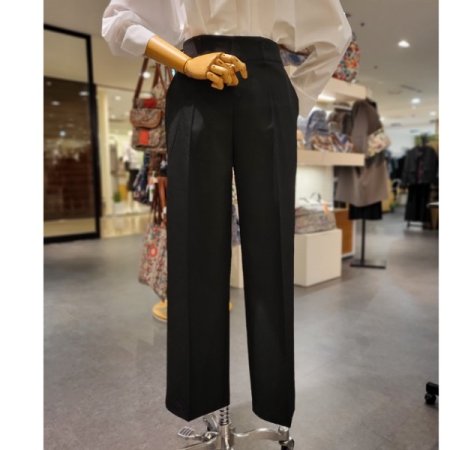 일자핏 반밴딩 팬츠