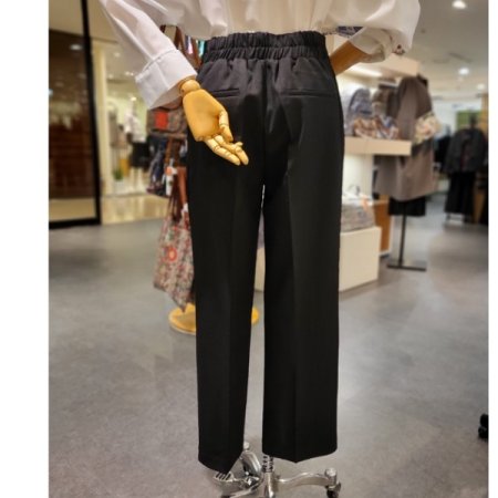 일자핏 반밴딩 팬츠