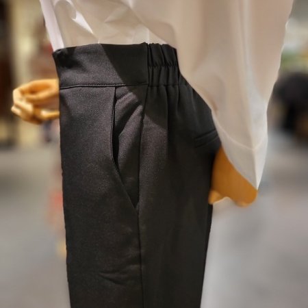 일자핏 반밴딩 팬츠