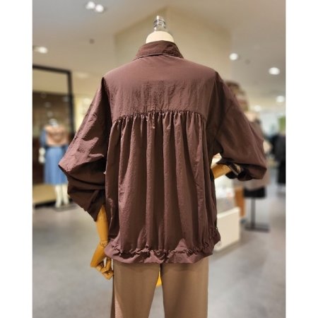 소매 셔링 블라우스