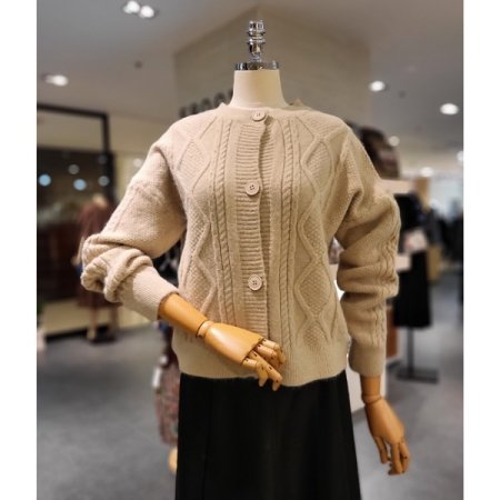 꽈배기 니트 가디건