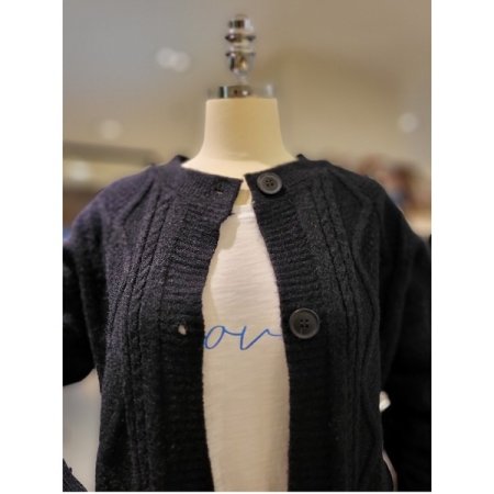 꽈배기 니트 가디건