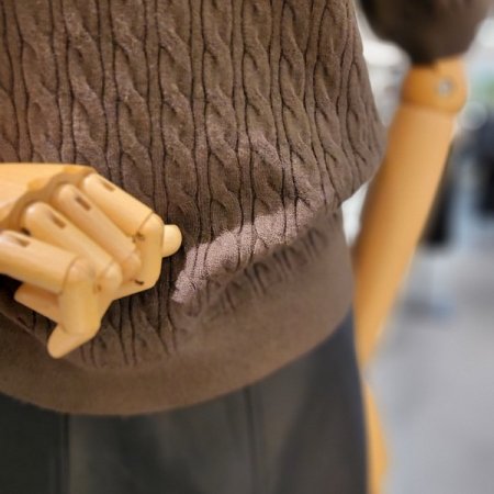 캐이블 니트 티셔츠