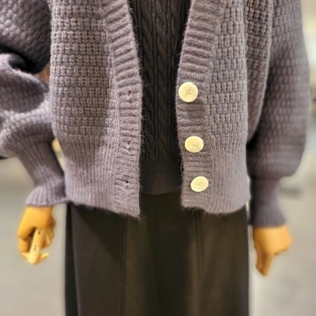 v넥 니트 가디건