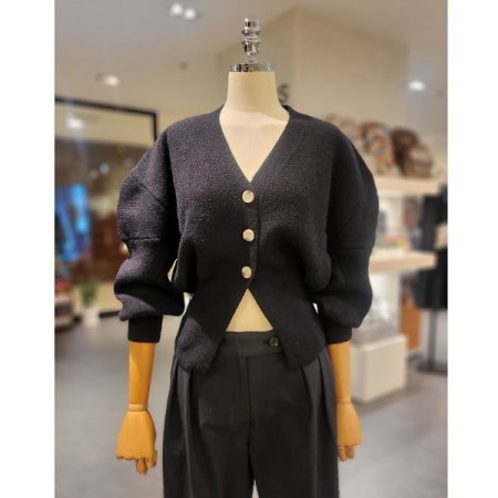 봉소매 니트 가디건