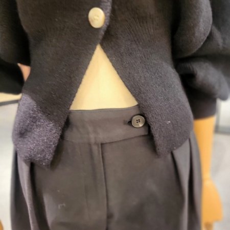 봉소매 니트 가디건