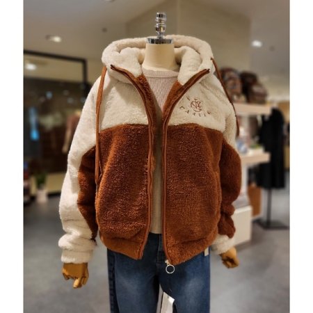 부클 후드 점퍼