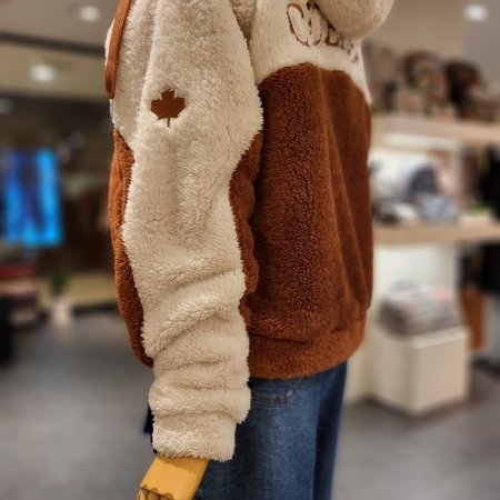 부클 후드 점퍼