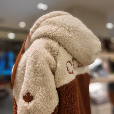 부클 후드 점퍼