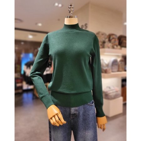 반 목폴라 니트 티셔츠