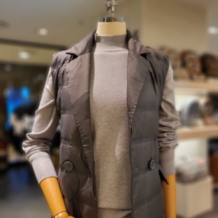 경량 롱 패딩 베스트