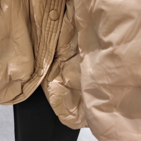 옆선 단추 패딩 점퍼