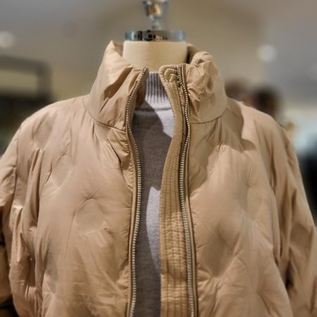 옆선 단추 패딩 점퍼