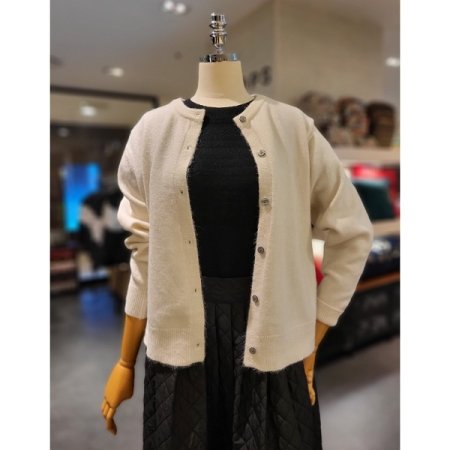 라운드넥 가디건