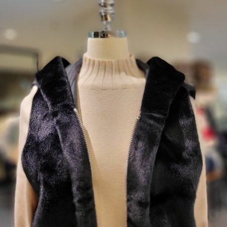 후드 퍼 베스트