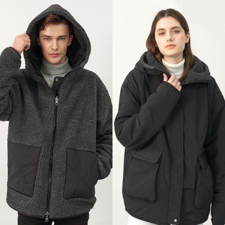 노이즈 보아 남여공용 후드집업 헤이즐