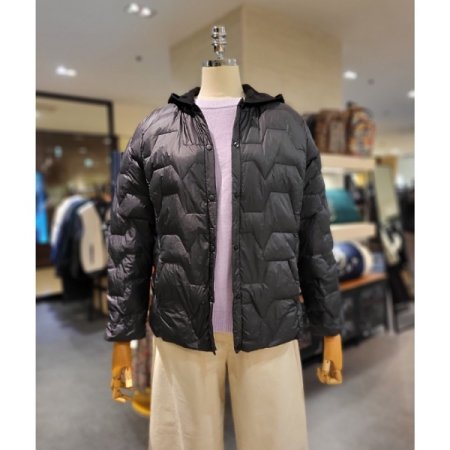 경량 후드 오리털 점퍼