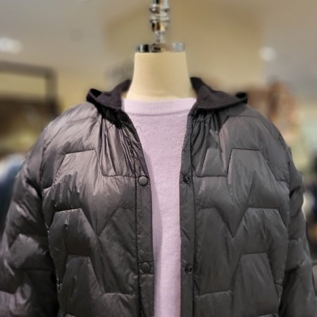 경량 후드 오리털 점퍼