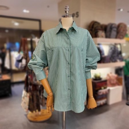 스트라이프 블라우스