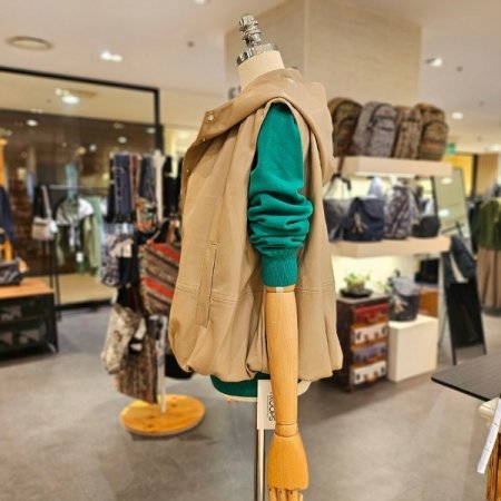 후드 가죽 조끼