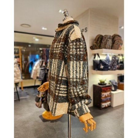 체크 카라 자켓 k