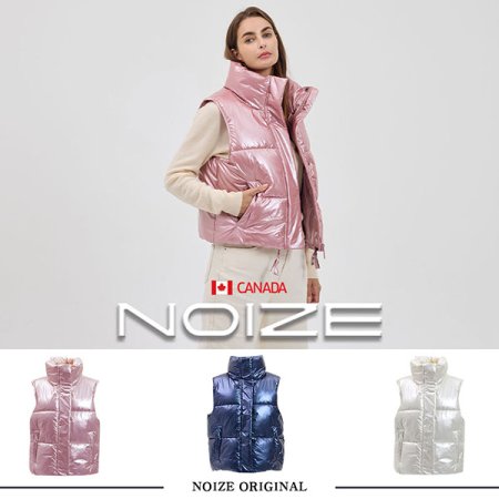 노이즈 여성 그로시패딩조끼 오로라