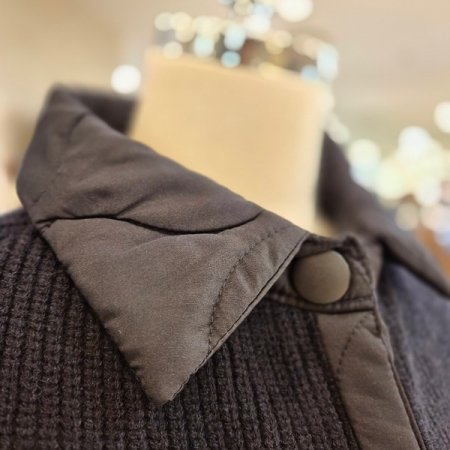 패딩배색 니트 점퍼