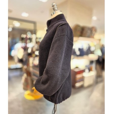 밑단 스트링 니트 집업점퍼