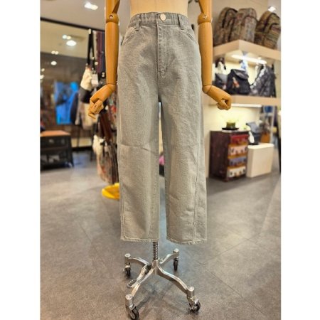 세미 배기핏 밴딩 팬츠