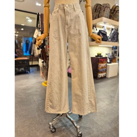 통 와이드핏 밴딩 스판 팬츠