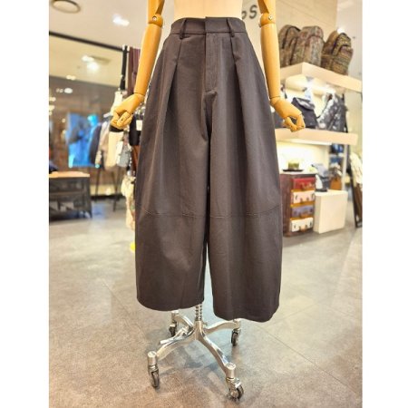 허리뒷밴딩 와이드 배기핏 팬츠