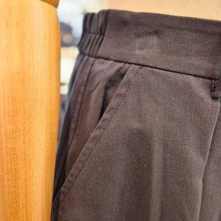 허리뒷밴딩 와이드 배기핏 팬츠