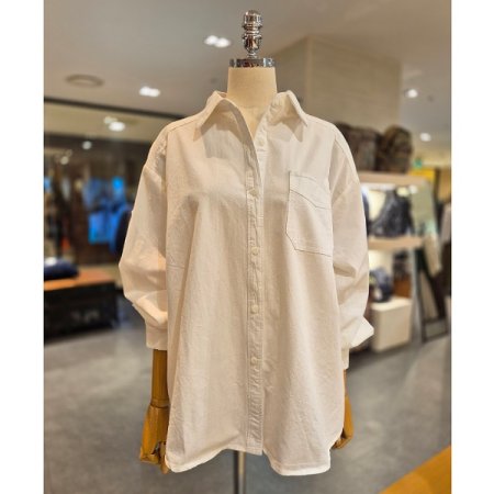 루즈핏 언발 카라 셔츠