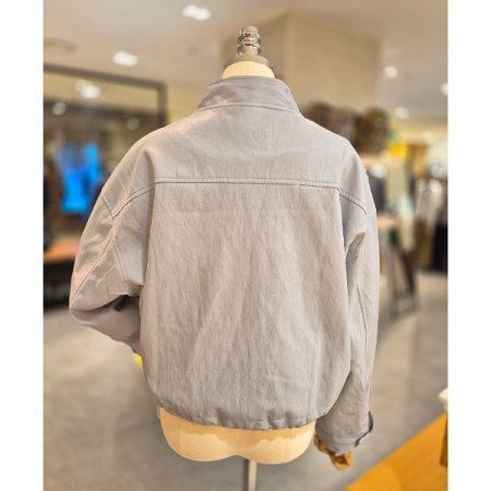 밑단 스트링 루즈핏 레더점퍼