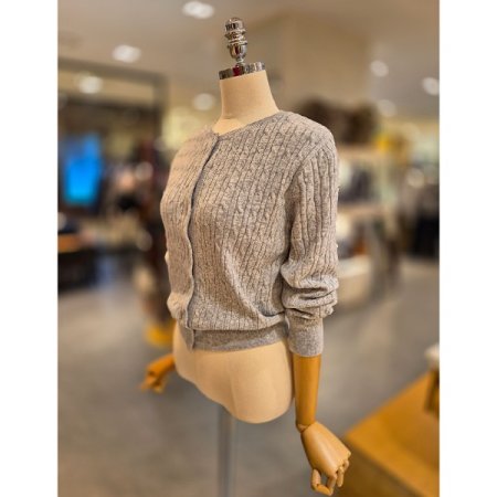 꽈배기 크롭 라운드 가디건