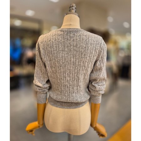 꽈배기 크롭 라운드 가디건