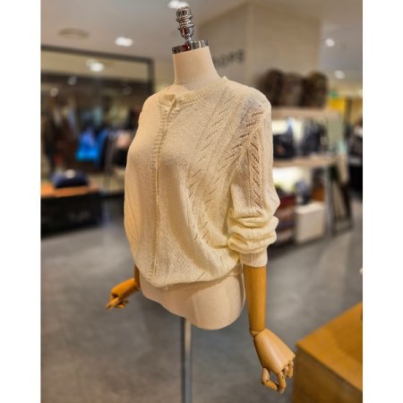 펀칭 모헤어 라운드 가디건