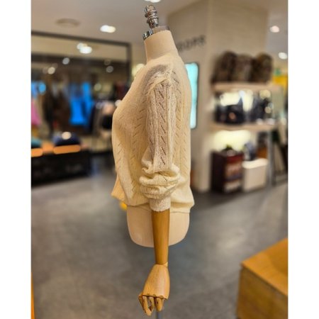 펀칭 모헤어 라운드 가디건