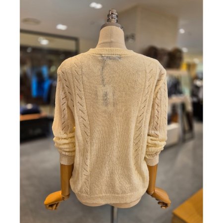 펀칭 모헤어 라운드 가디건