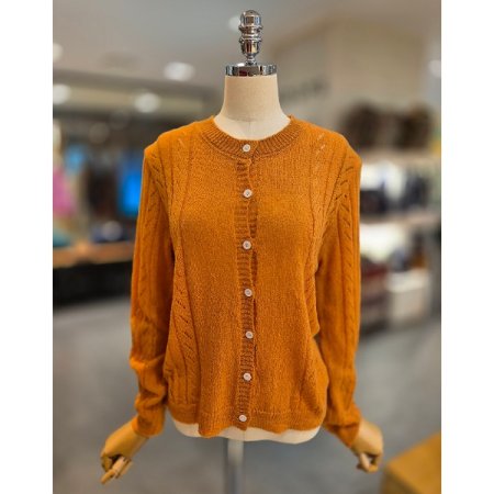 펀칭 모헤어 라운드 가디건