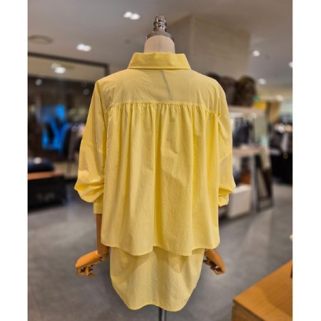 뒷면 덧단 루즈핏 카라 셔츠