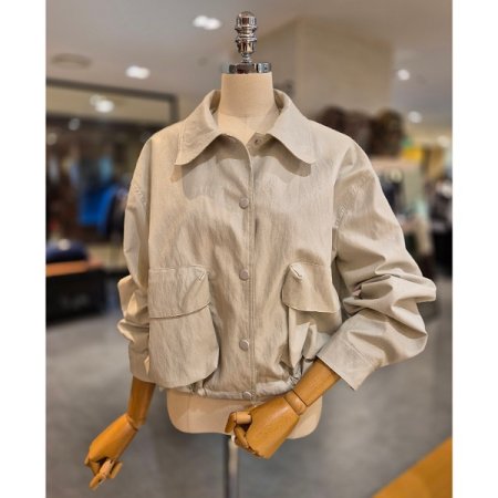 볼록 포켓 레더 점퍼