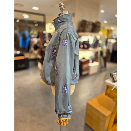 슬림 밑단 플라워 집업 점퍼