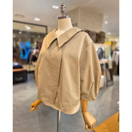 퍼프소매 플랫카라 블라우스