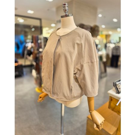 원버튼 라운드 자켓