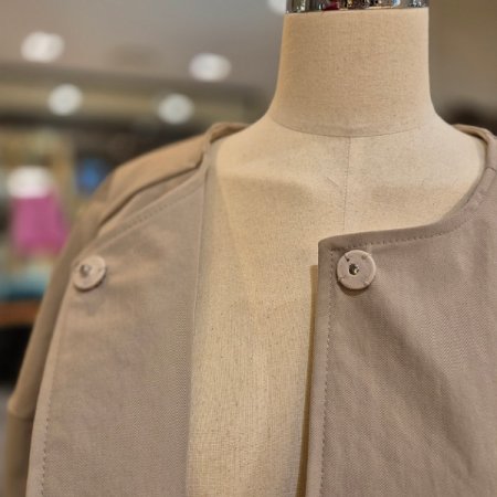 원버튼 라운드 자켓